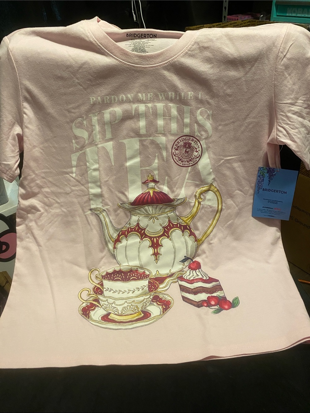 NWT Bridgerton Sip the Tea-shirt🫖🖤